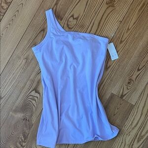 all in motion Pastel Lilac One-Shoulder dress